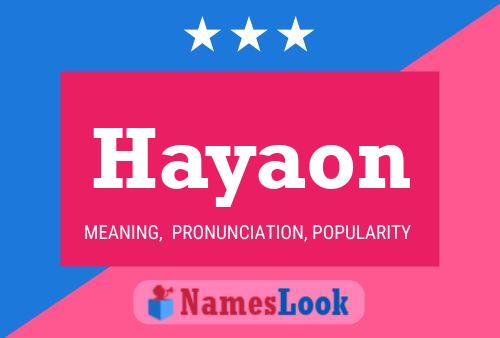 Póster del nombre Hayaon