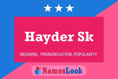 Póster del nombre Hayder Sk