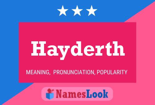 Póster del nombre Hayderth