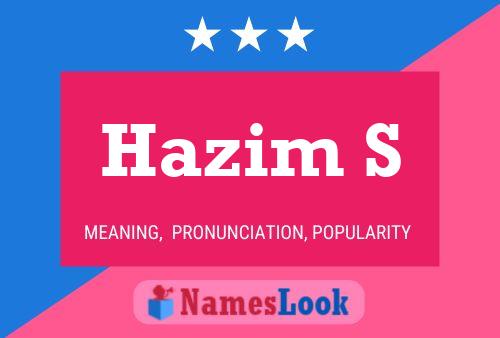 Póster del nombre Hazim S