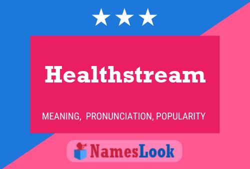 Póster del nombre Healthstream