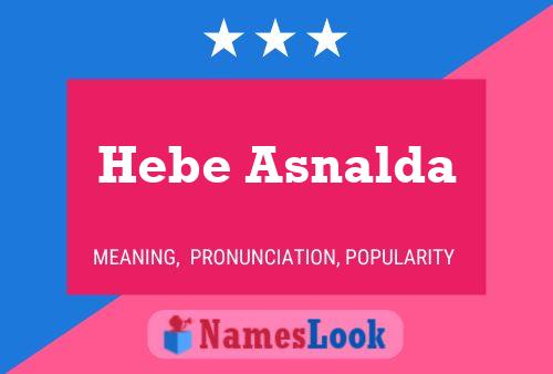 Póster del nombre Hebe Asnalda