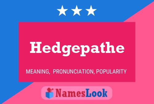 Póster del nombre Hedgepathe