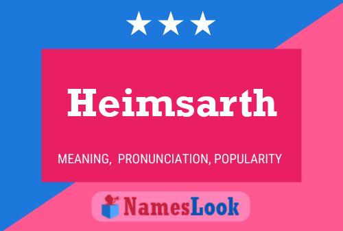 Póster del nombre Heimsarth