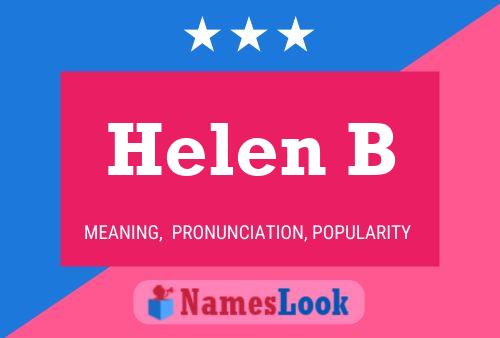 Póster del nombre Helen B