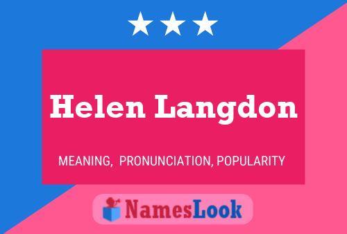 Póster del nombre Helen Langdon