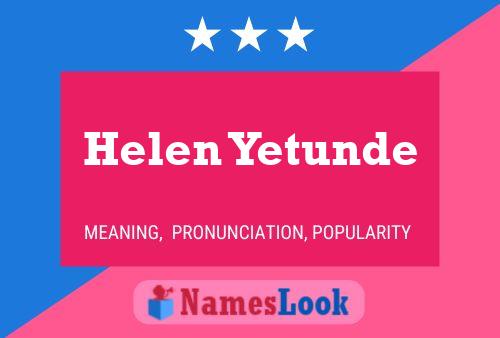 Póster del nombre Helen Yetunde