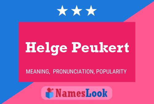 Póster del nombre Helge Peukert