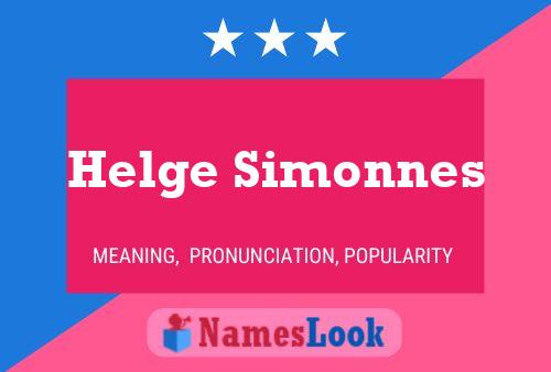 Póster del nombre Helge Simonnes