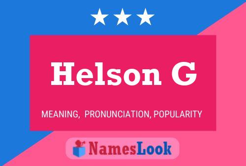 Póster del nombre Helson G