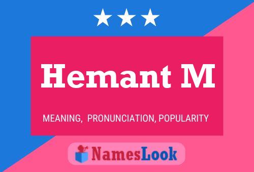 Póster del nombre Hemant M