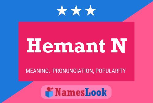 Póster del nombre Hemant N