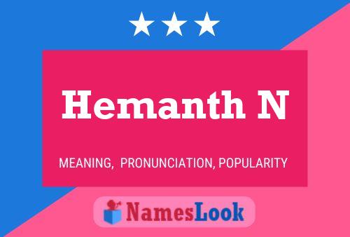 Póster del nombre Hemanth N