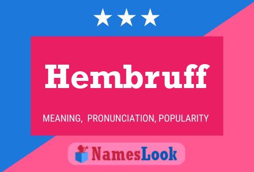 Póster del nombre Hembruff