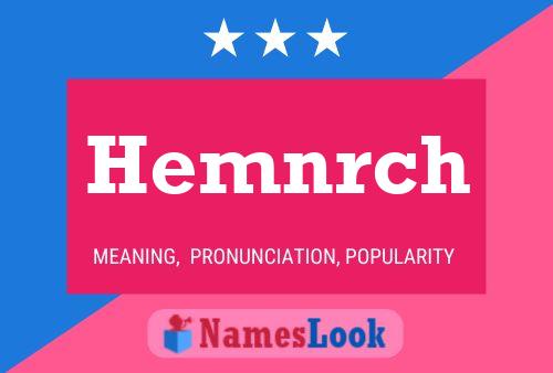 Póster del nombre Hemnrch