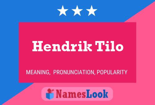 Póster del nombre Hendrik Tilo