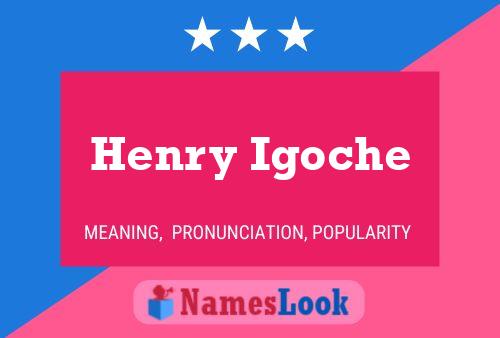 Póster del nombre Henry Igoche