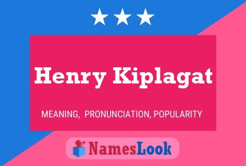 Póster del nombre Henry Kiplagat