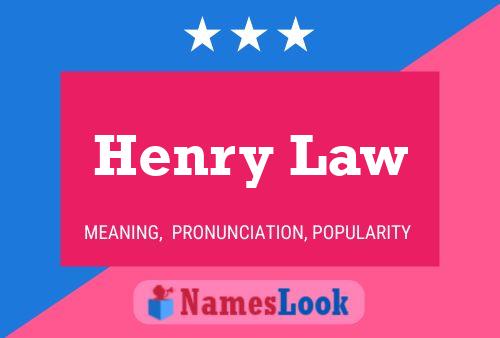 Póster del nombre Henry Law