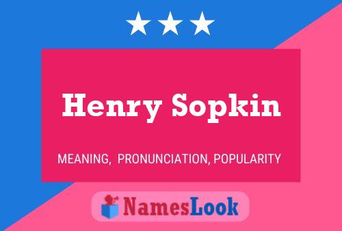 Póster del nombre Henry Sopkin