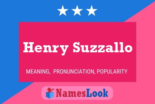 Póster del nombre Henry Suzzallo