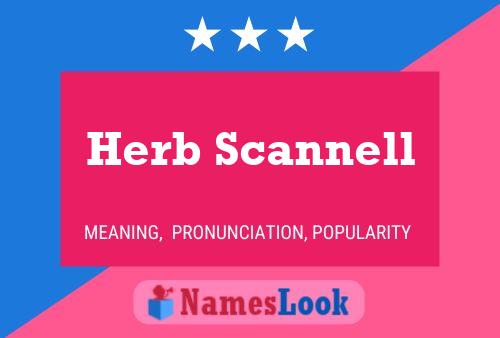 Póster del nombre Herb Scannell