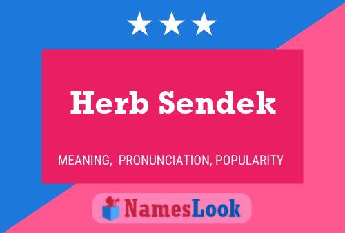 Póster del nombre Herb Sendek