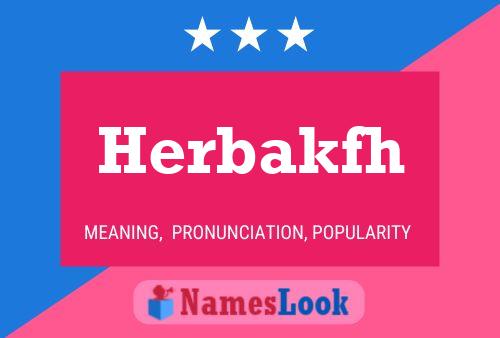 Póster del nombre Herbakfh