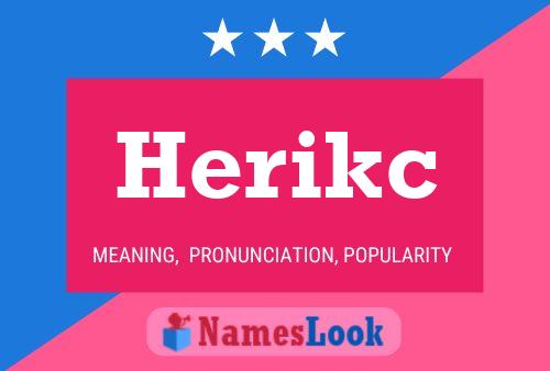 Póster del nombre Herikc