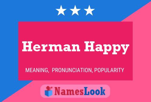 Póster del nombre Herman Happy