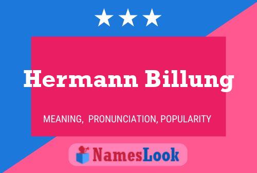 Póster del nombre Hermann Billung