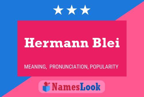 Póster del nombre Hermann Blei