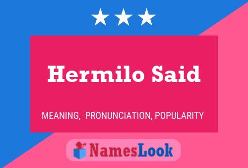 Póster del nombre Hermilo Said