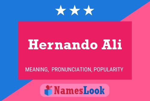 Póster del nombre Hernando Ali