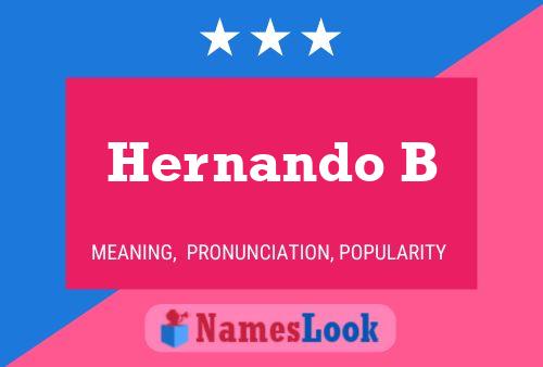 Póster del nombre Hernando B