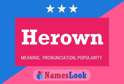 Póster del nombre Herown