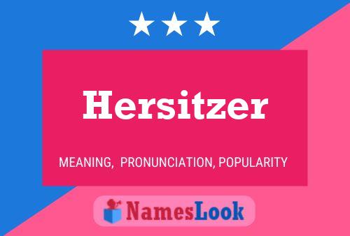 Póster del nombre Hersitzer