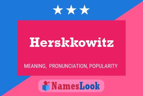 Póster del nombre Herskkowitz