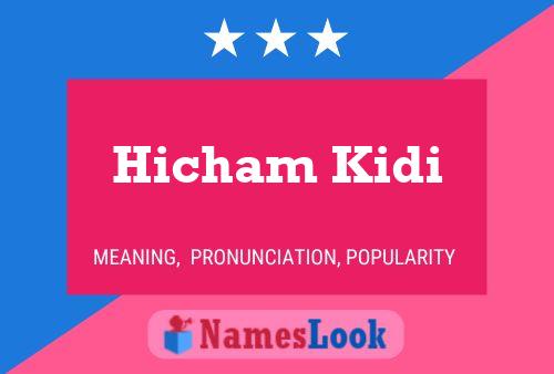 Póster del nombre Hicham Kidi