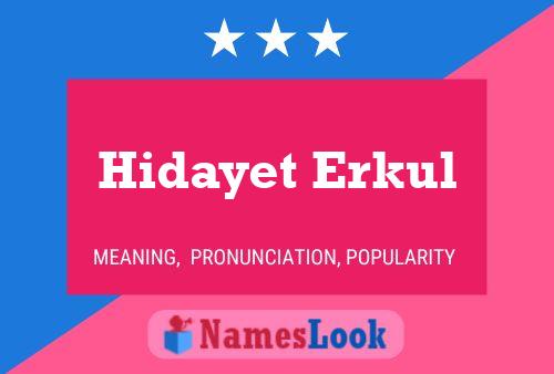 Póster del nombre Hidayet Erkul