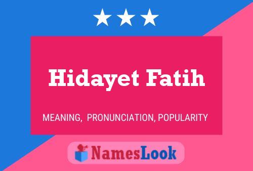 Póster del nombre Hidayet Fatih