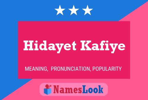 Póster del nombre Hidayet Kafiye