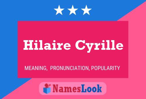 Póster del nombre Hilaire Cyrille