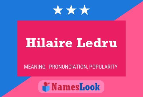 Póster del nombre Hilaire Ledru