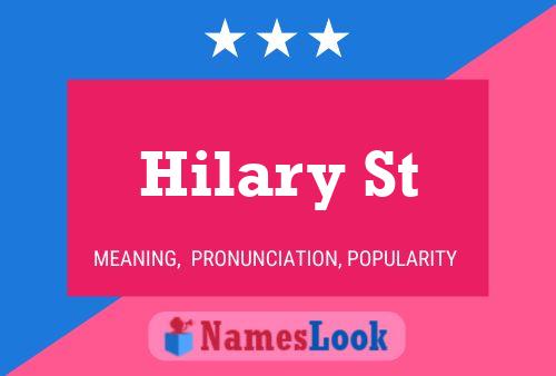 Póster del nombre Hilary St