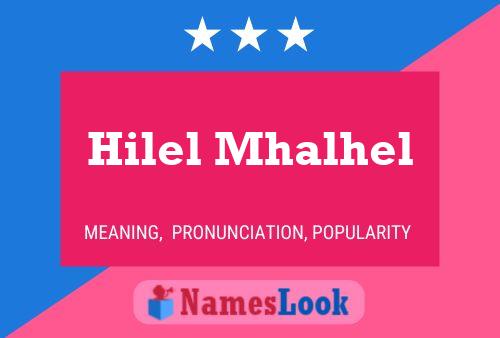 Póster del nombre Hilel Mhalhel