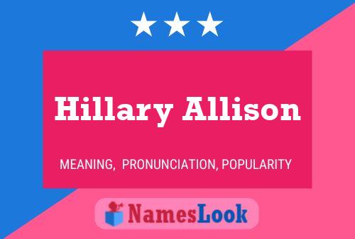 Póster del nombre Hillary Allison