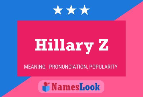 Póster del nombre Hillary Z