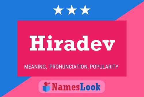 Póster del nombre Hiradev