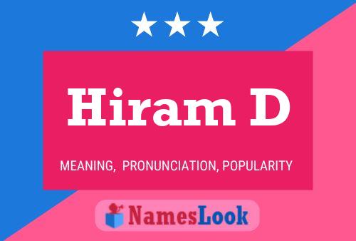 Póster del nombre Hiram D